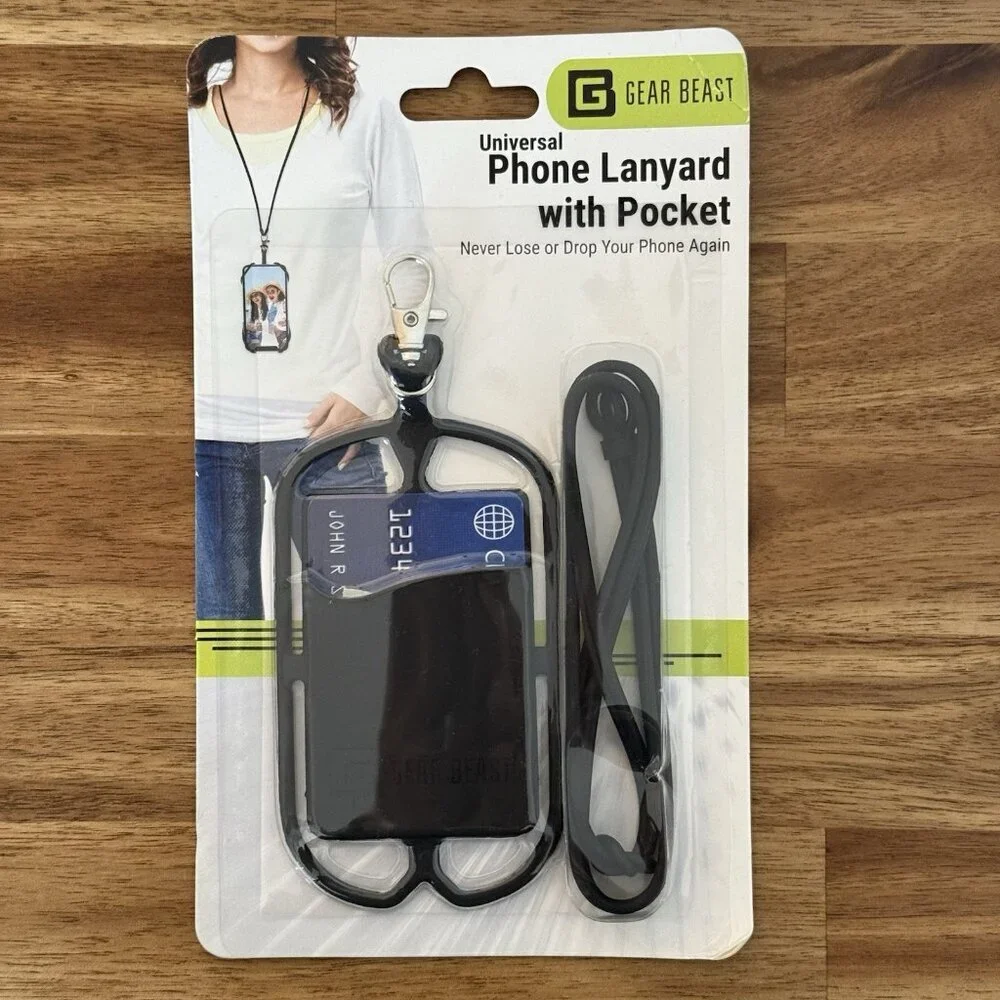 Gear Beast Universal Phone‎ Holder Lanyard W/ Card Pocket (fits 6.75” X 3.75”)